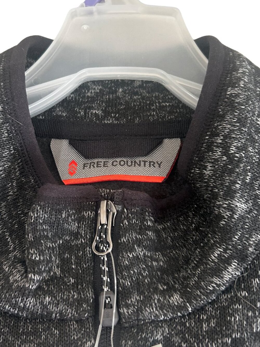 Free Country Sweater Fleece Vest Full Zip Dark Gray Heather Sleeveless Outerwear